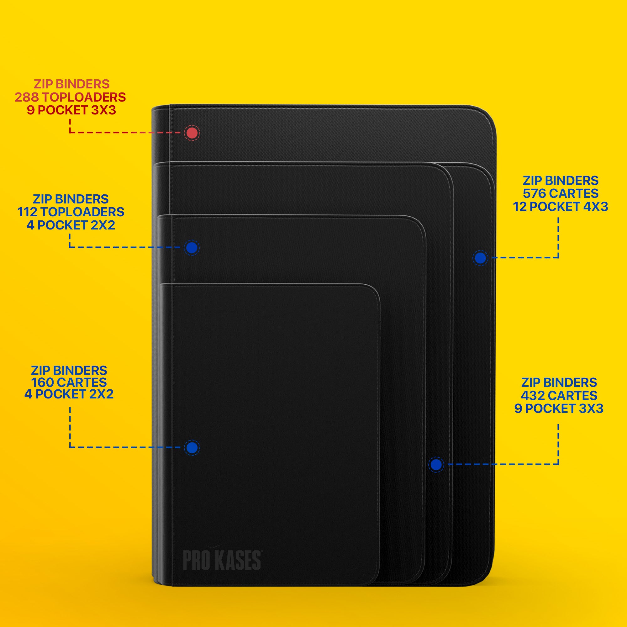 CLASSEUR POUR TOPLOADERS PROKASES® – MAXI ZIP BINDER 288