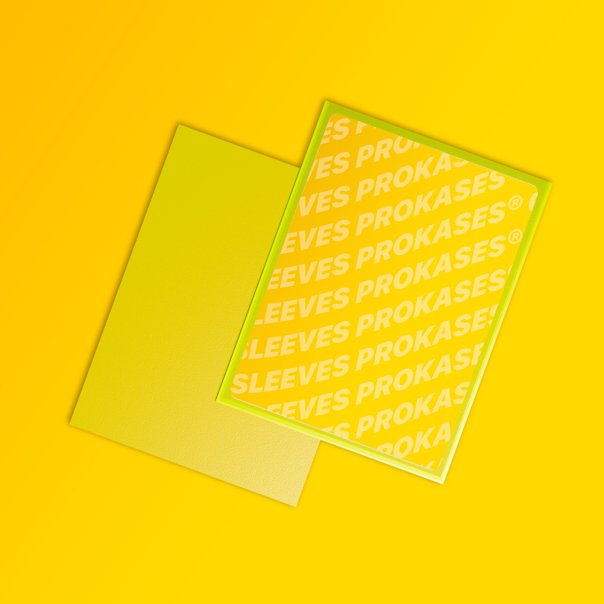 SLEEVES MAT DOS TEXTURÉ – 66X91 MM – COULEUR JAUNE – PACK DE 100 | PROKASES®